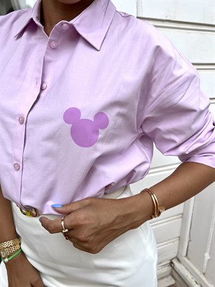 Lila  Mickey Mouse Gömlek