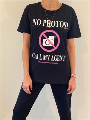 Siyah  No Photos T-Shirt